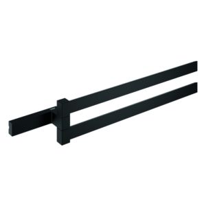 Grohe Selection Cube Doppel-Handtuchhalter 102280KF00 40cm, 2-armig, schwenkbar, verdeckte Befestigung, phantom black