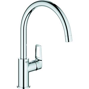 Grohe BauEdge single-lever sink mixer 31367001 chrome, high, swiveling spout