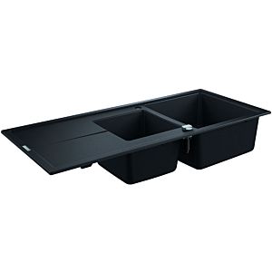 Grohe K400 composite built-in sink 31643AP0 1160x500mm, 2000 , 5 bowls with drainer, granite black