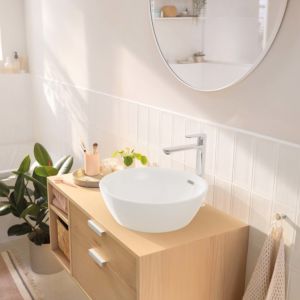 hansgrohe Rebris S 240 Waschtischarmatur 72580000 EcoSmart, mit Zugstangen-Ablaufgarnitur, für Waschschüsseln, chrom