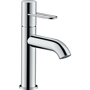 hansgrohe Axor Uno Waschtischarmatur 38026800 Ausladung 127mm, mit Bügelgriff, unverschließbare Ablaufgarnitur, Edelstahl-Optik