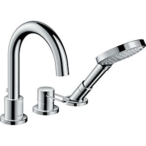 hansgrohe Axor Uno Fertigmontageset 38436250 3-Loch Wannenrandarmatur, mit Bügelgriff, brushed gold optic