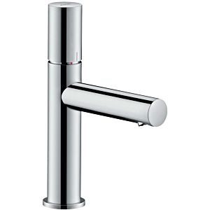 hansgrohe Axor Uno Waschtischarmatur 45002800 Ausladung 123mm, mit Zerogriff, unverschließbare Ablaufgarnitur, Edelstahl-Optik