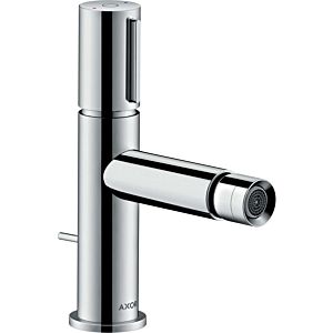 hansgrohe Axor Uno bidet mixer 45210330 spout 124mm, with pop-up waste set, polished black chrome