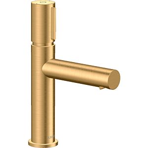 hansgrohe Axor Uno Waschtischarmatur 45012950 Ausladung 123mm, unverschließbare Ablaufgarnitur, brushed brass