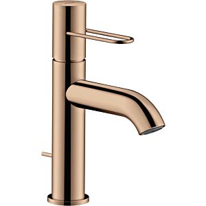 hansgrohe Axor Uno wash basin mixer 38023300 projection 127mm, with loop handle, pop-up waste set, polished red gold