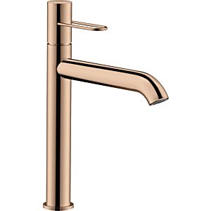 hansgrohe Axor Uno Waschtischarmatur 38032300 Ausladung 201mm, unverschließbare Ablaufgarnitur, mit Bügelgriff, polished red gold