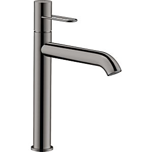 hansgrohe Axor Uno Waschtischarmatur 38032330 Ausladung 201mm, unverschließbare Ablaufgarnitur, mit Bügelgriff, polished black chrome