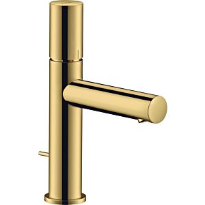 hansgrohe Axor Uno wash basin mixer 45001990 projection 123mm, with zero handle, pop-up waste set, polished gold optic