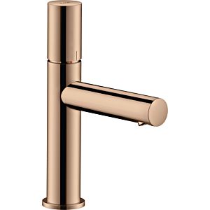 hansgrohe Axor Uno Waschtischarmatur 45002300 Ausladung 123mm, mit Zerogriff, unverschließbare Ablaufgarnitur, polished red gold