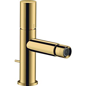 hansgrohe Axor Uno bidet mixer 45200990 projection 124mm, with zero handle, pop-up waste set, polished gold optic