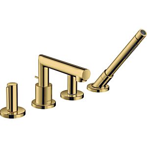 hansgrohe Axor Uno Fertigmontageset 45444990 4-Loch-Wannenrandarmatur, mit Zerogriff, polished gold optic