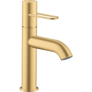 hansgrohe Axor Uno wash basin mixer 38026250 projection 127mm, with loop handle, non-closable waste set, brushed gold optic