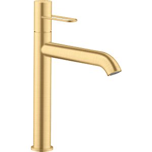 hansgrohe Axor Uno Waschtischarmatur 38032250 Ausladung 201mm, unverschließbare Ablaufgarnitur, mit Bügelgriff, brushed gold optic