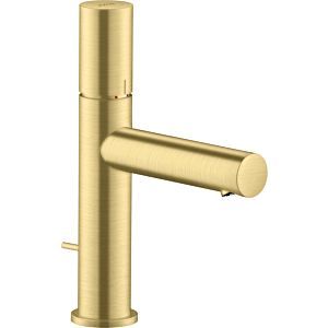 hansgrohe Axor Uno wash basin mixer 45001950 projection 123mm, with zero handle, pop-up waste set, brushed brass