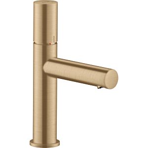 hansgrohe Axor Uno Waschtischarmatur 45002140 Ausladung 123mm, mit Zerogriff, unverschließbare Ablaufgarnitur, brushed bronze