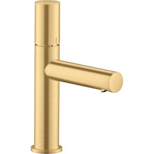 hansgrohe Axor Uno Waschtischarmatur 45002250 Ausladung 123mm, mit Zerogriff, unverschließbare Ablaufgarnitur, brushed gold optic