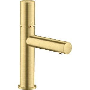 hansgrohe Axor Uno Waschtischarmatur 45002950 Ausladung 123mm, mit Zerogriff, unverschließbare Ablaufgarnitur, brushed brass