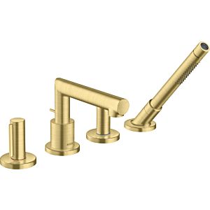 hansgrohe Axor Uno Fertigmontageset 45444950 4-Loch-Wannenrandarmatur, mit Zerogriff, brushed brass