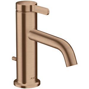 hansgrohe Axor One wash basin mixer 48000310 projection 130mm, with pop-up waste set, brushed red gold
