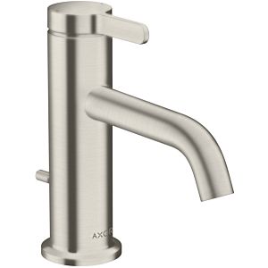 hansgrohe Axor One wash basin mixer 48000800 projection 130mm, with pop-up waste set, stainless steel look