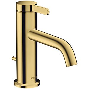 hansgrohe Axor One wash basin mixer 48000990 projection 130mm, with pop-up waste set, polished gold optic