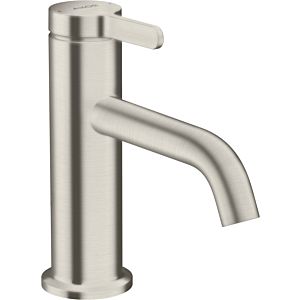 hansgrohe Axor One wash basin mixer 48001800 projection 130mm, non-closable waste set, stainless steel look