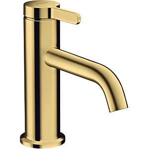 hansgrohe Axor One wash basin mixer 48001990 projection 130mm, non-closable waste set, polished gold optic