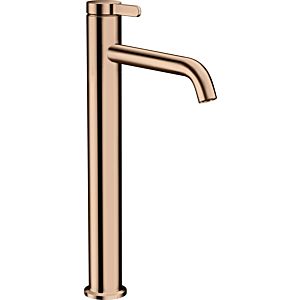 hansgrohe Axor One wash basin mixer 48002300 projection 180mm, non-closable waste set, polished red gold