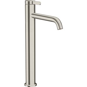 hansgrohe Axor One wash basin mixer 48002800 projection 180mm, non-closable waste set, stainless steel look