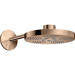 hansgrohe Axor One overhead shower 48492300 with shower arm, 2jet, polished red gold