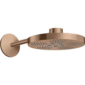 hansgrohe Axor One overhead shower 48492310 with shower arm, 2jet, brushed red gold