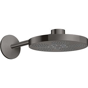 hansgrohe Axor One overhead shower 48492340 with shower arm, 2jet, brushed black chrome