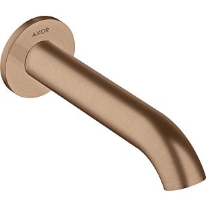 hansgrohe Axor Uno bath spout 38411310 projection 178mm, curved, with rosette, wall mounting, brushed red gold