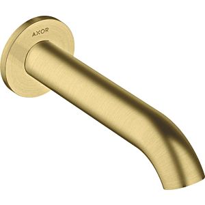 hansgrohe Axor Uno bath spout 38411950 projection 178mm, curved, with rosette, wall mounting, brushed brass