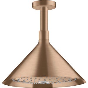 hansgrohe Axor overhead shower 26022310 with ceiling connection, brushed red gold