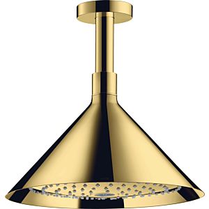 hansgrohe Axor overhead shower 26022990 with ceiling connection, polished gold optic