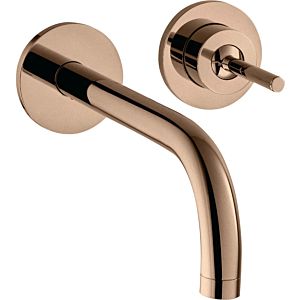 hansgrohe Axor Uno trim set 38113300 concealed basin mixer, pin handle, rosettes, projection 165 mm, polished red gold