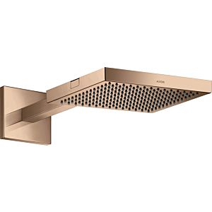 hansgrohe Axor Starck overhead shower 10925300 with shower arm, wall mounting, 240x240mm, 1jet, polished red gold