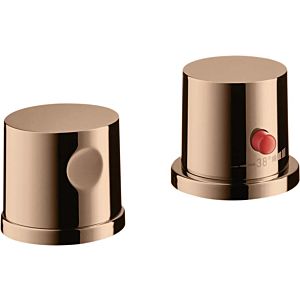 hansgrohe Axor Uno trim set 38480300 2-hole bath rim mixer, with thermostat, polished red gold