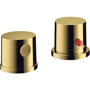 hansgrohe Axor Uno trim set 38480990 2-hole bath rim mixer, with thermostat, polished gold optic