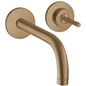 hansgrohe Axor Uno trim set 38113140 concealed basin mixer, pin handle, rosettes, projection 165 mm, brushed bronze