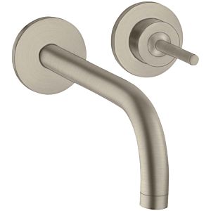 Axor Uno wall-mounted washbasin mixer 38116820 Brushed Nickel, with rosettes, projection 225mm