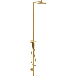 hansgrohe Axor Starck shower column 12672250 with thermostat, overhead shower 240 1jet, brushed gold optic