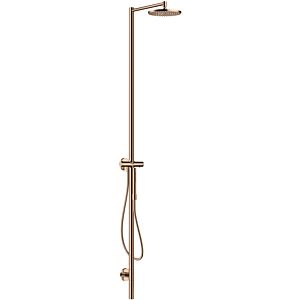 hansgrohe Axor Starck shower column 12672300 with thermostat, overhead shower 240 1jet, polished red gold