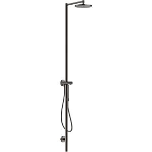 hansgrohe Axor Starck shower column 12672330 with thermostat, overhead shower 240 1jet, polished black chrome