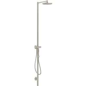 hansgrohe Axor Starck shower column 12672800 with thermostat, overhead shower 240 1jet, stainless steel optic