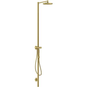 hansgrohe Axor Starck shower column 12672950 with thermostat, overhead shower 240 1jet, brushed brass