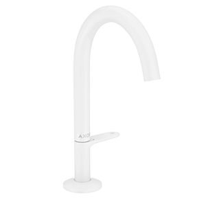 hansgrohe Axor One wash basin mixer 48020700 projection 140mm, with push-open waste set, matt white