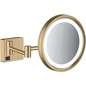 hansgrohe AddStoris shaving mirror 41790140 with LED light, wall mounting, brushed bronze